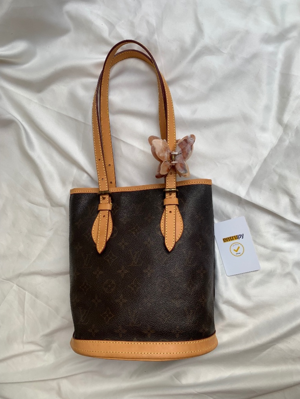 Authentic Louis Vuitton Bucket Tote Monogram PM